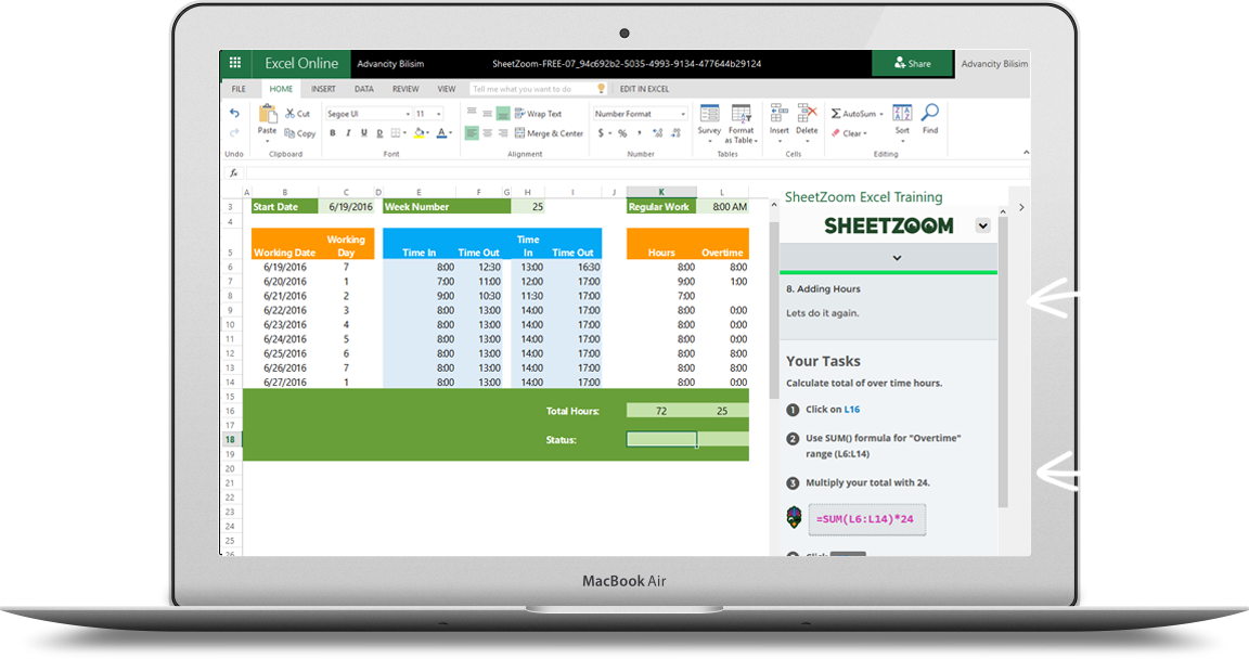 best free method to learn excel online